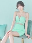画像33: XSサイズあり【ROBE de FLEURS Glossy/ローブ・ド・フルール グロッシー】クロスビジュー/ フロントジップ/ キャミソール/ ストレッチ/ タイト/ ミニドレス/ キャバドレス[OF2] (33)