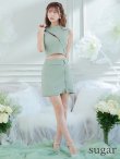 画像23: XSサイズあり【ROBE de FLEURS Glossy/ローブ・ド・フルール グロッシー】セットアップ/ マルチファスナー/ ハイネック/ ノースリーブ/ フロントジップ/ タイト/ ミニドレス/ キャバドレス[OF2] (23)