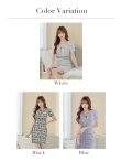 画像28: XS-Lサイズあり【ROBE de FLEURS Glossy/ローブ・ド・フルール グロッシー】袖付き/ ツイードニット/ フロントジッパー/ タイト/ ミニドレス/ キャバドレス[OF2] (28)