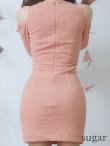 画像20: 【ROBE de FLEURS Glossy/ローブ・ド・フルール グロッシー】 裾リボン/ バストカット/ オフショル/ ニット/ フロントジップ/ ロングスリーブ/ 袖あり/ ワンカラー/ ストレッチ/ タイト/ ミニドレス/ キャバドレス[OF2] (20)