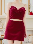 画像9: XSサイズあり【ROBE de FLEURS Glossy/ローブ・ド・フルール グロッシー】バストビジュー/ ニット/ キャミソール/ セットアップ/ ミニドレス/ キャバドレス[OF2] (9)