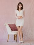 ホワイト モデル：如月れい　身長：156cm　着用サイズ：Sサイズ