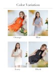 画像28: XSサイズあり【ROBE de FLEURS Glossy/ローブ・ド・フルール グロッシー】フロントジッパー/ ビジュー/ リブ/ ノースリーブ/ タイト/ ミニドレス/ キャバドレス[OF2] (28)
