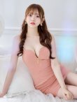 画像5: XSサイズあり【ROBE de FLEURS Glossy/ローブ・ド・フルール グロッシー】スタッズ/ キルティング/ フロントジッパー/ キャミソール/ タイト/ ミニドレス/ キャバドレス[OF2] (5)