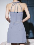 画像25: XSサイズあり【ROBE de FLEURS Glossy/ローブ・ド・フルール グロッシー】クロスホルターネック/ バストジップ/ シンプル/ セットアップ/ タイト/ ミニドレス/ キャバドレス[OF2] (25)