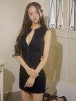 画像17: XSサイズあり【ROBE de FLEURS Glossy/ローブ・ド・フルール グロッシー】シンプル/ ノースリーブ/ バストジップ/ タイト/ ミニドレス/ キャバドレス[OF2] (17)