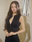 画像19: XSサイズあり【ROBE de FLEURS Glossy/ローブ・ド・フルール グロッシー】シンプル/ ノースリーブ/ バストジップ/ タイト/ ミニドレス/ キャバドレス[OF2] (19)