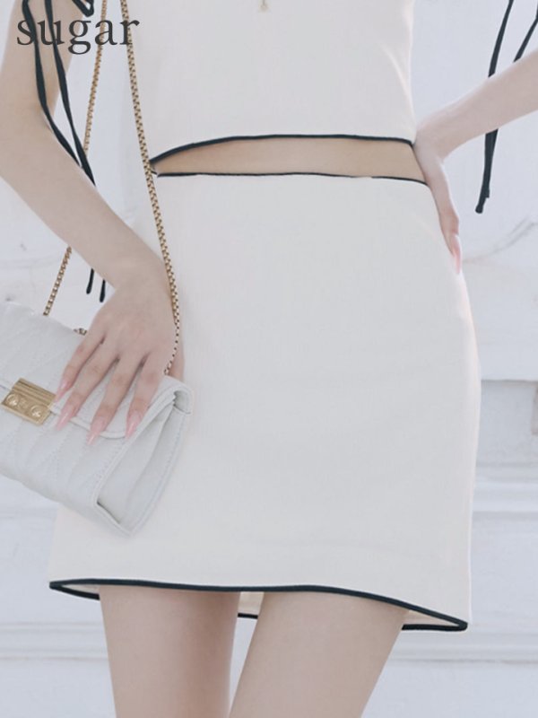 画像12: 【NIGHTS掲載】XSサイズあり【Glossy/グロッシー】リボンオフショル/ デザイン/ リブニット/ セットアップ/ ミニドレス/ キャバドレス[OF08] (12)