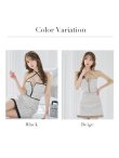 画像28: XSサイズあり【ROBE de FLEURS Glossy/ローブ・ド・フルール グロッシー】ボーダー/ パイピング/ バストジップ/ タイト/ セットアップ/ ミニドレス/ キャバドレス[OF2] (28)