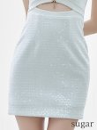 画像12: 即日発送！【ROBE de FLEURS Glossy/ローブ・ド・フルール グロッシー】ダブルジップ/ スパンコール/ ツイード/ タイト/ ミニドレス/ キャバドレス[OF2] (12)