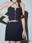 画像11: ☆XSサイズあり【ROBE de FLEURS Glossy/ローブ・ド・フルール グロッシー】ホルターネック/ジップ/ フロントバックル/ ワンカラー/ セットアップ/ ストレッチ/ タイト/ ミニドレス/ キャバドレス[OF2] (11)