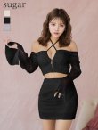 ブラック モデル：如月れい　身長：156cm　着用サイズ：Sサイズ