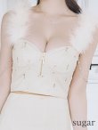 画像20: XS-Lサイズあり【ROBE de FLEURS Glossy/ローブ・ド・フルール グロッシー】フェザーショルダー/ ビジュー/ リブ/ ロングドレス/ キャバドレス long[OF2] (20)