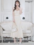 画像17: XS-Lサイズあり【ROBE de FLEURS Glossy/ローブ・ド・フルール グロッシー】フェザーショルダー/ ビジュー/ リブ/ ロングドレス/ キャバドレス long[OF2] (17)