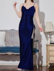 画像7: 【ROBE de FLEURS Glossy/ローブ・ド・フルール グロッシー】バックオープン/ サイドリボン/ ラメニット/ ロング/ キャバドレスlong[OF2] (7)