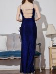画像8: 【ROBE de FLEURS Glossy/ローブ・ド・フルール グロッシー】バックオープン/ サイドリボン/ ラメニット/ ロング/ キャバドレスlong[OF2] (8)