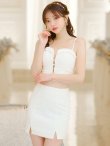 画像10: XSサイズあり【ROBE de FLEURS Glossy/ローブ・ド・フルール グロッシー】サイド編み上げ/ バストカット/ タイト/ セットアップ/ ミニドレス/ キャバドレス[OF2] (10)