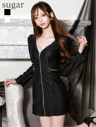 XSサイズあり【Glossy/グロッシー】センタージップデザイン/ ロング
