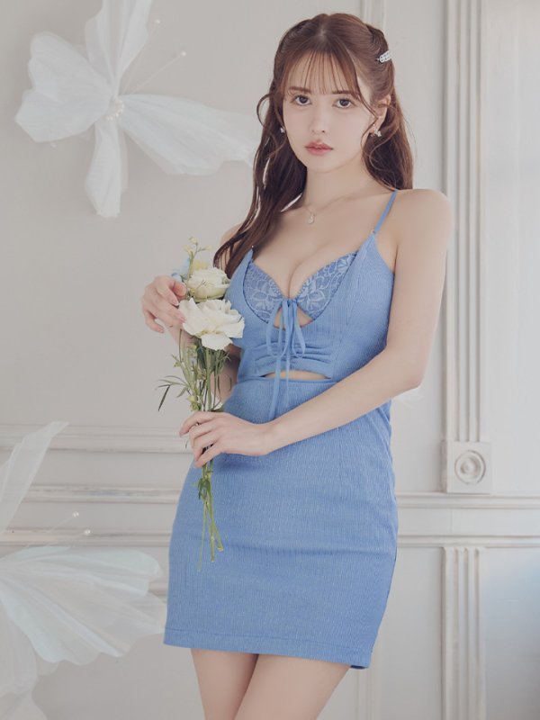 ブルー モデル:ゆめ 身長:160cm 着用サイズ:Sサイズ