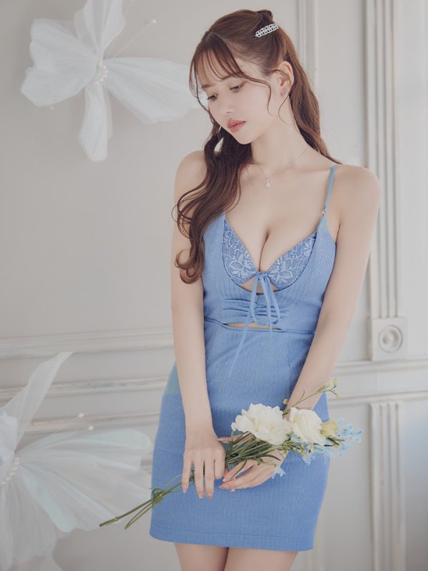 ブルー モデル:ゆめ 身長:160cm 着用サイズ:Sサイズ