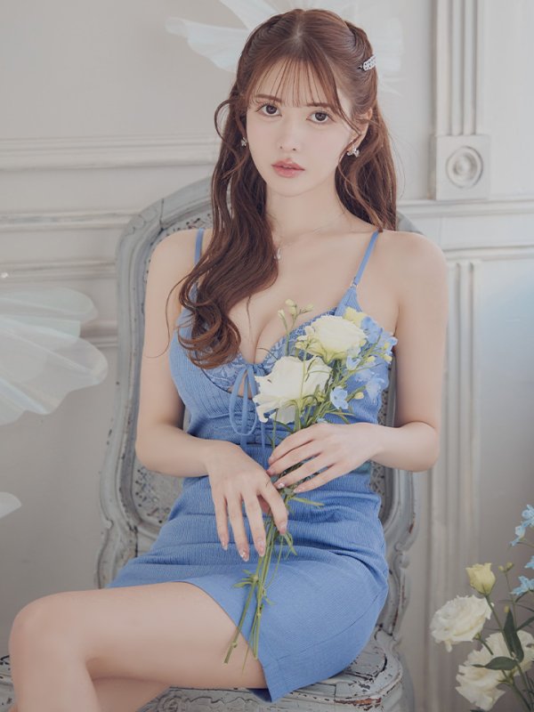 ブルー モデル:ゆめ 身長:160cm 着用サイズ:Sサイズ