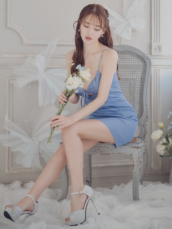 ブルー モデル:ゆめ 身長:160cm 着用サイズ:Sサイズ