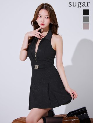 ROBE de FLEURS Glossy】ジップドレス - sugar