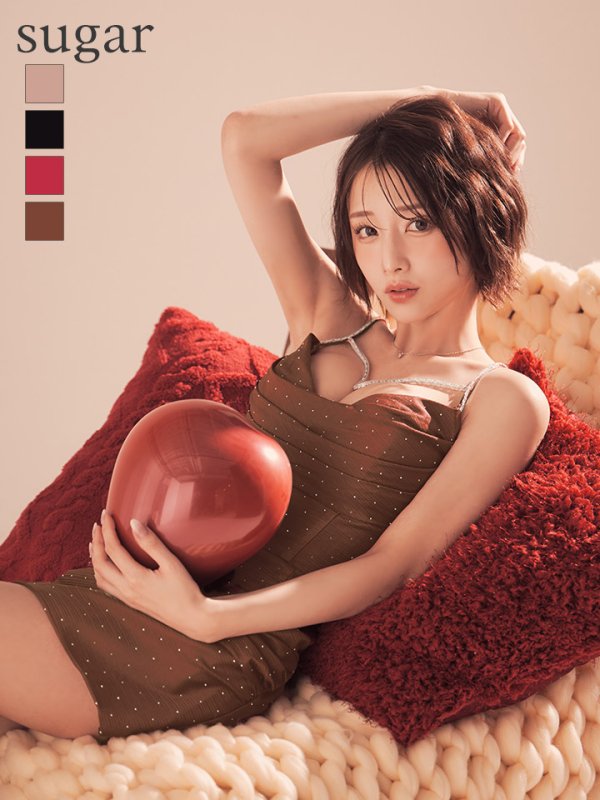 ブラウン モデル：りこ　身長：156cm　着用サイズ：Sサイズ