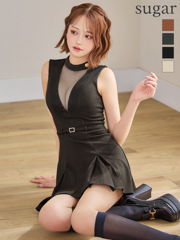 ブラック モデル：れみれみ　身長：163cm　着用サイズ：Sサイズ