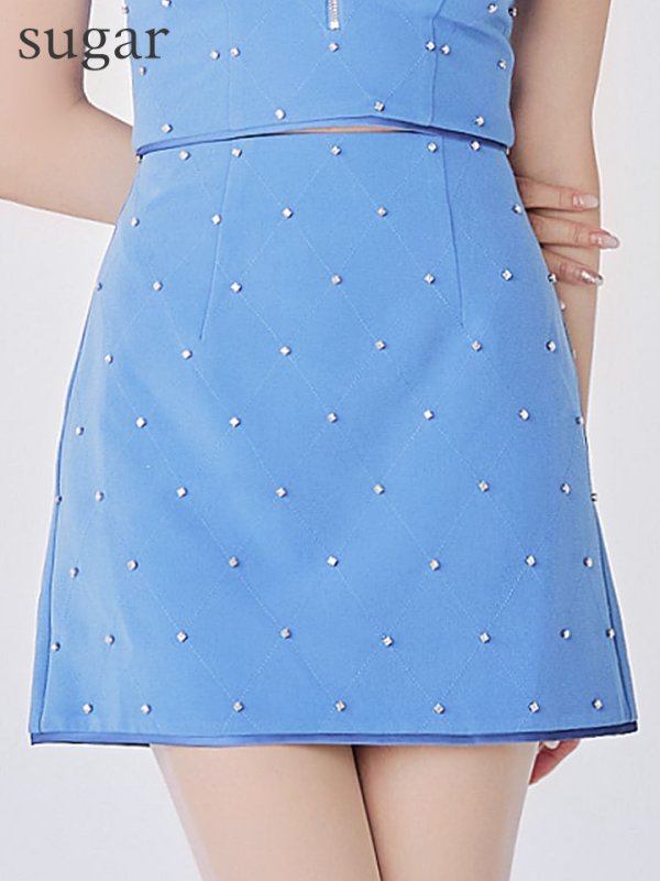 ブルー モデル：明日花キララ　身長：162cm 着用サイズ：Sサイズ