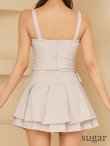 画像11: 【予約商品/8月下旬発送予定】XSサイズあり【Glossy/グロッシー】サイドドロスト/ プリーツ/ フレア/ セットアップ/ ミニドレス/ キャバドレス[OF08] (11)