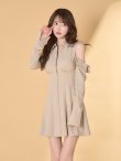 ベージュ　モデル：ゆめ　身長：160cm　着用サイズ：Sサイズ