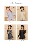 画像47: XSサイズあり【Glossy/グロッシー】オフショルダー/ ロングスリーブ/ バストカット/ フレア/ セットアップ/ ミニドレス/ キャバドレス[OF08] (47)