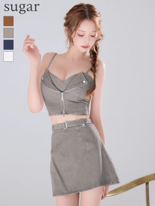 ROBE de FLEURS Glossy】ジップドレス - sugar