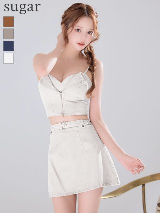 ROBE de FLEURS Glossy】ジップドレス - sugar