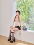 ベージュxブラック　モデル：るりぴ　身長：165cm　着用サイズ：Sサイズ