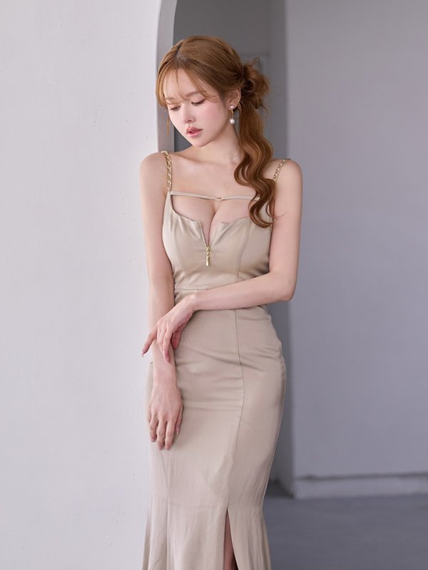 グレージュ　モデル：ゆめ　身長：160cm　着用サイズ：Sサイズ