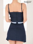 ネイビー　モデル：如月れい　身長：156cm　着用サイズ：Sサイズ