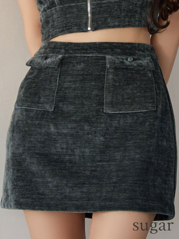 グレー　モデル：まおちゃる　身長：158cm　着用サイズ：Sサイズ