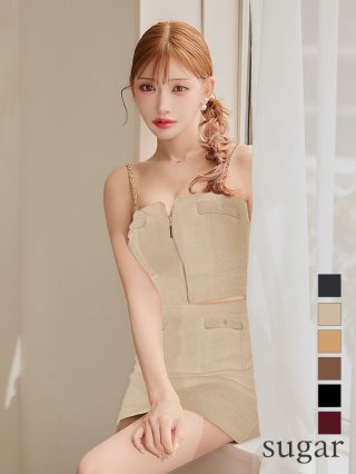 ROBE de FLEURS Glossy】ジップドレス - sugar