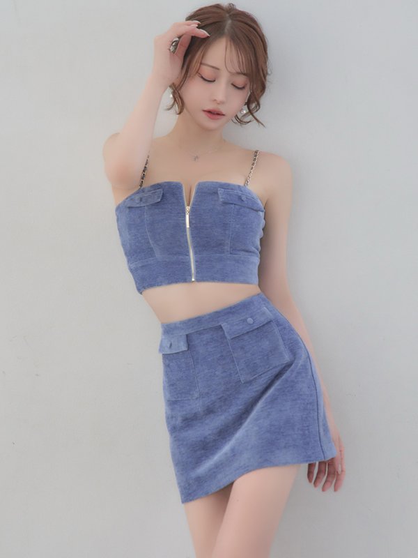 ブルー　モデル：れみれみ　身長：163cm　着用サイズ：Sサイズ