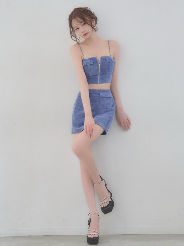 ブルー　モデル：れみれみ　身長：163cm　着用サイズ：Sサイズ