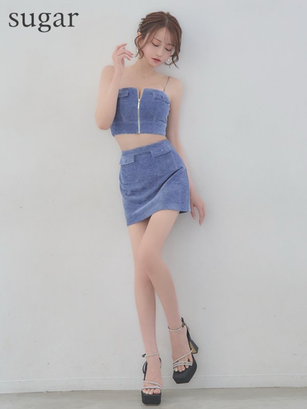ブルー　モデル：れみれみ　身長：163cm　着用サイズ：Sサイズ