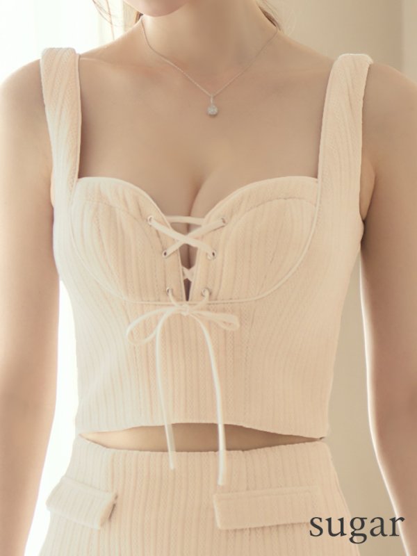 ベージュ　モデル：ゆめ　身長：160cm　着用サイズ：Sサイズ