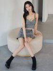 グレー　モデル：まおちゃる　身長：158cm　着用サイズ：Sサイズ