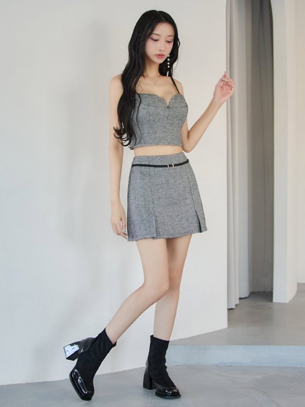 グレー　モデル：まおちゃる　身長：158cm　着用サイズ：Sサイズ