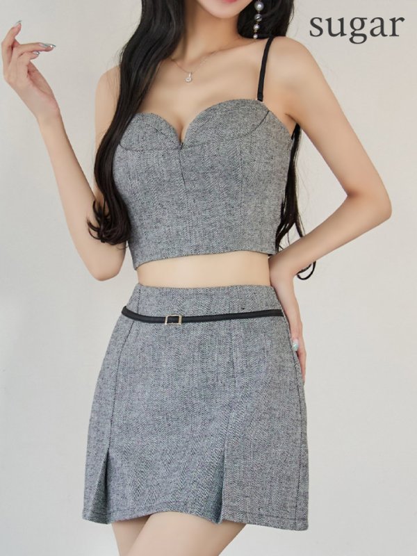 グレー　モデル：まおちゃる　身長：158cm　着用サイズ：Sサイズ