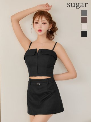 XSサイズあり【Glossy/グロッシー】ツイル/ フロントファスナー