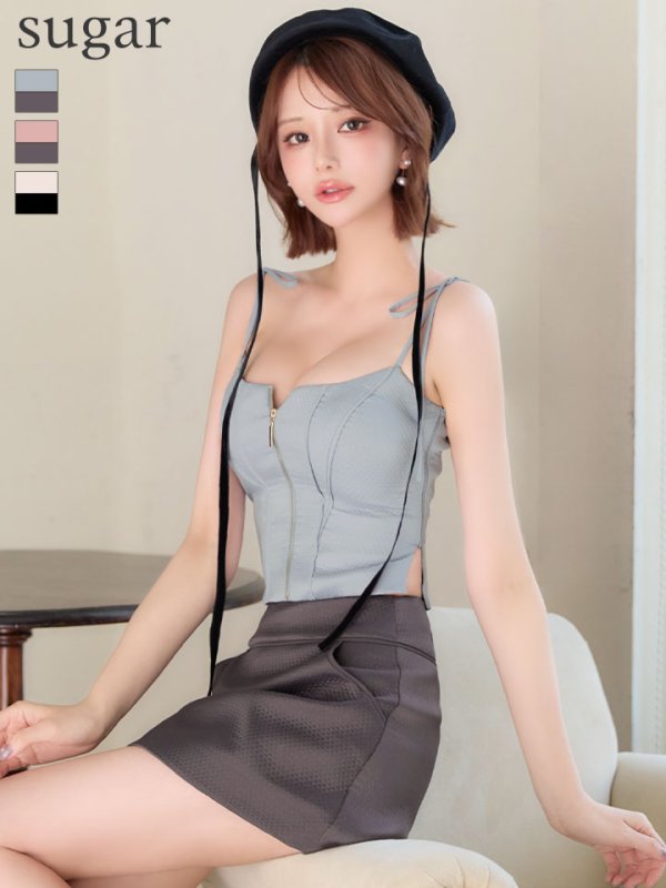 ブルーxグレー　モデル：れみれみ　身長：163cm　着用サイズ：Sサイズ