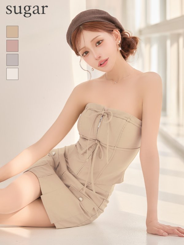 ベージュ　モデル：明日花キララ　身長162cm　着用サイズ：Sサイズ